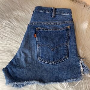Levi’s Vintage 70's Orange Tab Super High Rise Cut Off Jean Shorts